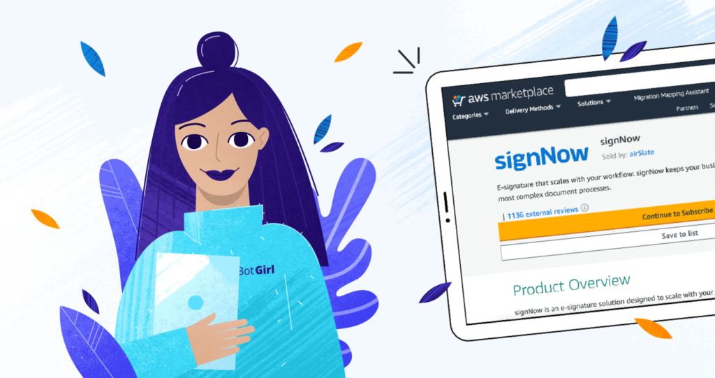 signNow: the first eSignature solution on the AWS Marketplace