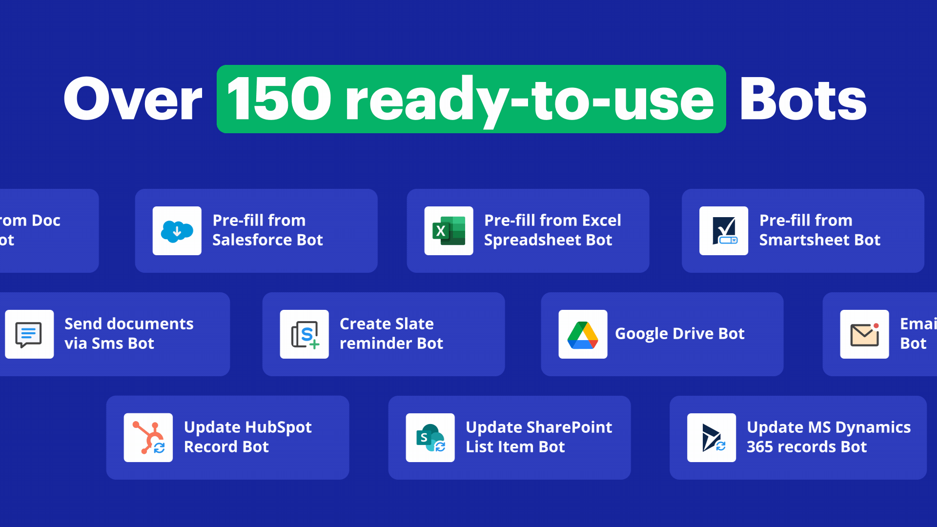 Check out 150 ready-to-use airSlate Bots